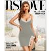 imageRSLOVE Womens Chemise Slit Nightgowns Sexy Sleepwear Lace Lingerie Full Slips Babydoll NightwearGrey