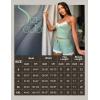imageRSLOVE Womens Sexy Pajamas Sets Lace Trim Cami Shorts Sets PJ Set Lounge Set SleepwearGreen