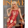 imageRSLOVE Womens Fishnet Bodystocking Sexy Exotic Lingerie Crotchless One Piece Bodysuit Plus Size TightsRed