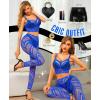 imageRSLOVE Womens Sexy Lingerie Sets Bodystocking  Fishnet Bodysuit Sexy Camisole top ampamp Stocking 2 Piece Cutout Fishnet LeggingBlue