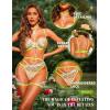 imageRSLOVE Woman Sexy Lingerie Sets 3 Piece Floral Embroidered Babydoll Lace Bra and Panty Sets