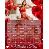 imageRSLOVE Women Lingerie Set with Garter Belt  4 Piece Strappy Lingerie Underwire Push Up Bra and Panty Exotic Brassieres SetRed
