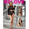 imageRSLOVE Womens Lingerie Set Sexy Fishnet Bodysuit Lace Babydoll 2 Piece Set One Size