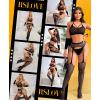 imageRSLOVE Women Lingerie Sets  Sexy Fishnet Bodystocking Exotic Bodysuit with Garter Thigh High Stockings and Wrist Gauntlets