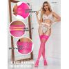 imageRSLOVE Womens Lace Top Thigh High Sheer Stockings Antiskid Silicone Ultra Shimmery PantyhoseFluorescent Pink