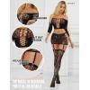 image:imageRSLOVE Lingerie Sets for Women Sexy  Fishnet BabyDoll Garter Mini Skirt Bodystocking Mesh Bodysuit Outfits NightwearBlack
