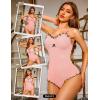 image:imageRSLOVE Women Sexy Jumpsuits Bodycon Romper Bodysuit Lingerie with Snap Crotch One Piece Teddy Racerback Playsuit Onesies