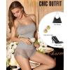 image:imageRSLOVE Sexy Pajama Set for Women  Sheer Floral Lace Cami Short PJ Set Pajamas Lingerie Sleepwear 2 Piece NightwearGrey