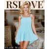 image:imageRSLOVE Sexy Lingerie for Women  Babydoll Lingerie Sexy Nightgown Dress Chiffon Chemise Ruffles Sleepwear CostumesBlue