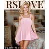 image:imageRSLOVE Sexy Lingerie for Women  Babydoll Lingerie Sexy Nightgown Dress Chiffon Chemise Ruffles Sleepwear CostumesPink