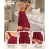 image:imageRSLOVE Sexy Lingerie for Women  Babydoll Lingerie Sexy Nightgown Dress Chiffon Chemise Ruffles Sleepwear CostumesWine Red
