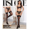 image:imageRSLOVE Thigh High Stockings for Women  Sexy Sheer Back Seam Stockings with Antiskid Silicone Vintage for DailyPartyBlack