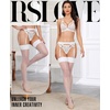 image:imageRSLOVE Thigh High Stockings for Women  Sexy Sheer Back Seam Stockings with Antiskid Silicone Vintage for DailyPartyWhite