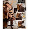 image:imageRSLOVE Thigh High Stockings for Women  Sheer Sexy Stocking Heart Tights Nylons Pantyhose Perfect for Garter Belts amp LingerieBlack