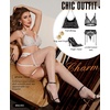 image:imageRSLOVE Thigh High Stockings for Women  Sheer Sexy Stocking Heart Tights Nylons Pantyhose Perfect for Garter Belts amp LingerieWhite