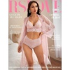 image:imageRSLOVE Women Lingerie Set with Robe  3 Piece Lace Bra and Panty Set Sexy Sleepwear for Bridal Honeymoon AnniversaryPink