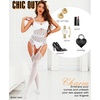image:imageRSLOVE Womens Lace Bodysuit Sexy Fishnet Body Stockings  One Piece Crotchless Lingerie OutfitsWhite
