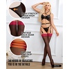 image:imageRSLOVE Womens Thigh High Stockings  40D Antiskid Silicone Backseam Stockings Perfect for Daily amp PartyBlack Red