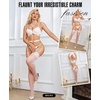 image:imageRSLOVE Womens Thigh High Stockings  40D Antiskid Silicone Backseam Stockings Perfect for Daily amp PartyWhite