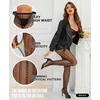 image:imageRSLOVE Womens Vintage Fishnet Lace Tights  High Waist Fishnet Striped Pantyhose Patterned Mesh Stockings Hollow out TightsBlack