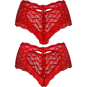 image:imageRSLOVE Lace Panties for Women  Heart Back Underwear Hollow Out Cute Briefs for Date NightRed