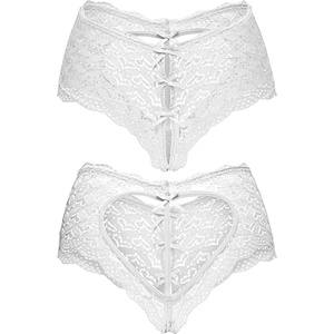 image:imageRSLOVE Lace Panties for Women  Heart Back Underwear Hollow Out Cute Briefs for Date NightWhite